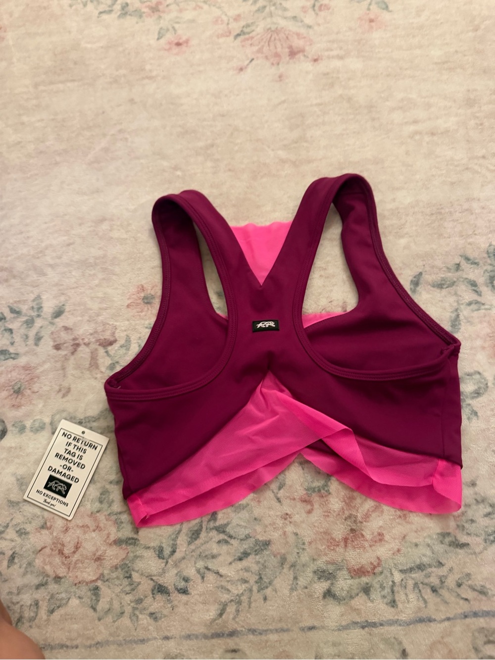 Women's Two-Tone Pink Racerback Sports Bra